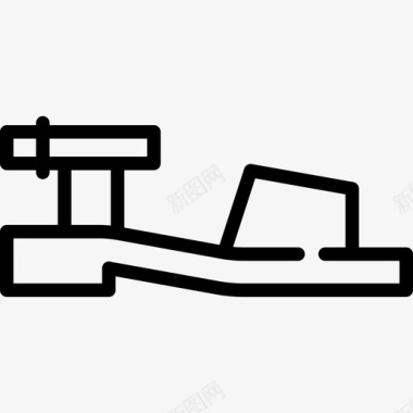 拖鞋鞋凉鞋凉鞋鞋和船线工艺直线图标图标