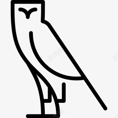 猫头鹰埃及线工艺线状图标图标