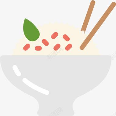 米饭美食套餐平板图标图标