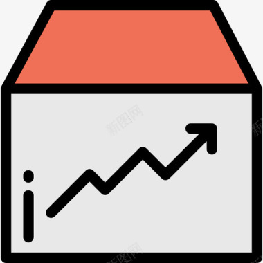 上升折线图折线图房地产颜色线颜色图标图标