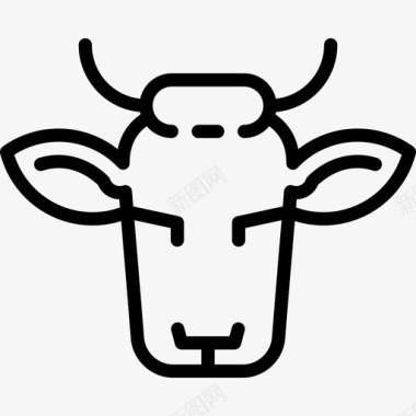 奶牛农场里的直系的图标图标