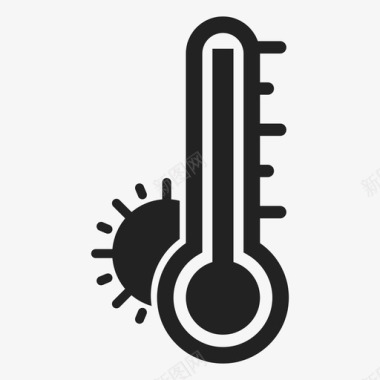 天气温度冷热图标图标