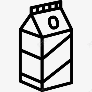 牛奶美食收藏2线性图标图标