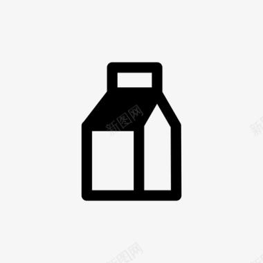 采购产品牛奶食品和餐厅牛奶盒图标图标