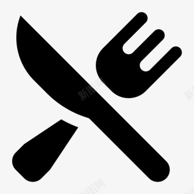 刀叉餐具银器图标图标