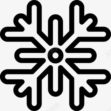 雪花材质雪花圣诞装饰品线状图标图标