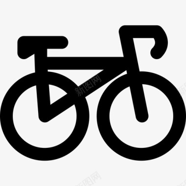 自行车时髦和复古直线型图标图标