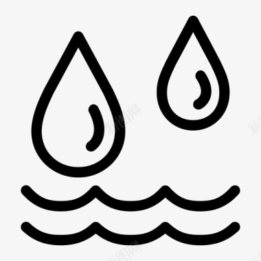 水水滴元素图标图标