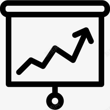 数据化分析免抠分析启动和新业务线线性图标图标