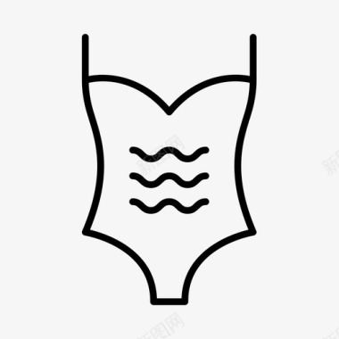 游泳运动员游泳衣海滩图标图标