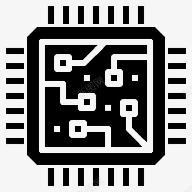 计算机技术处理器cpu硬件图标图标