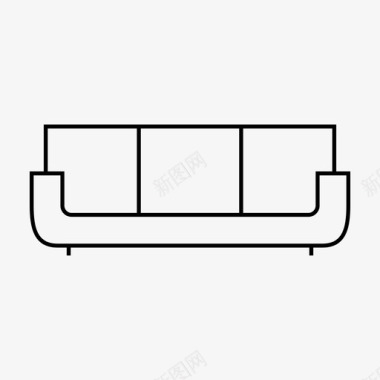 家用网线沙发家用客厅图标图标