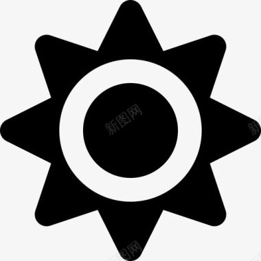 太阳墨西哥元素4填充图标图标