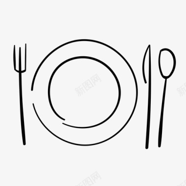 餐具晚餐吃饭图标图标