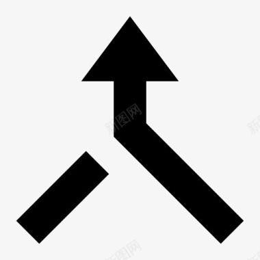 前方车道合并道路标志图标图标