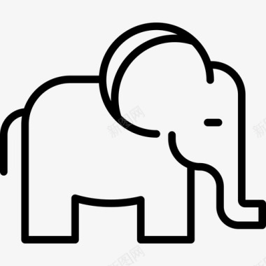 大象印度直系图标图标