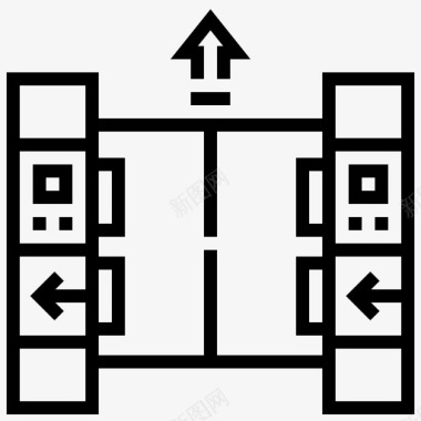 登机口航空公司机场图标图标