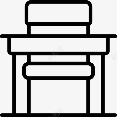 桌椅回学校5直线型图标图标