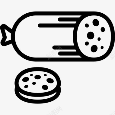 陕西美食萨拉米香肠美食系列2直系图标图标