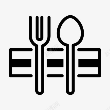 餐桌匙叉吃食物图标图标