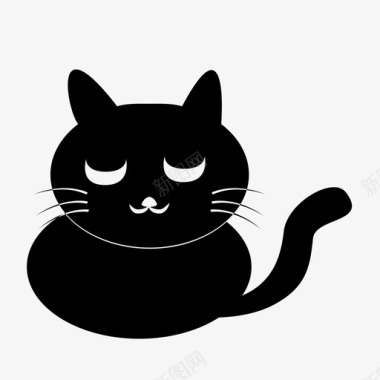 沉思猫表情图标图标