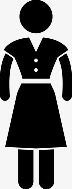 40年代的时尚服装裙子图标图标
