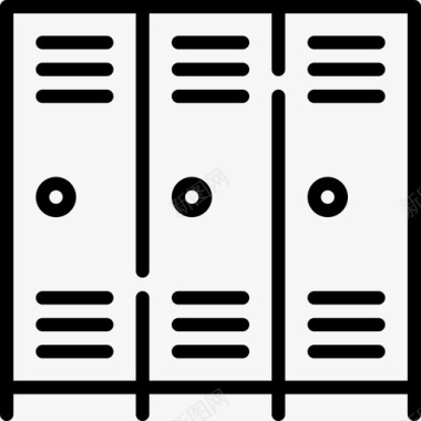储物柜收纳柜储物柜高中套装直线型图标图标