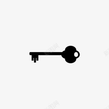 钥匙锁金属图标图标