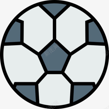 足球运动足球运动10线性颜色图标图标