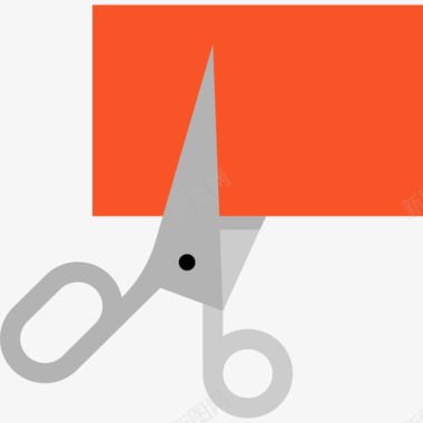 剪刀缝纫元件2扁平图标图标