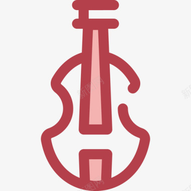 小提琴学校收藏2红色图标图标