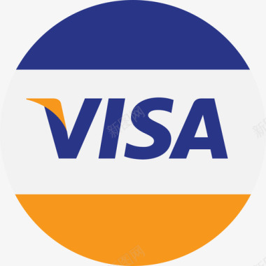 圆形蛋糕Visa支付网关圆形平面图标图标