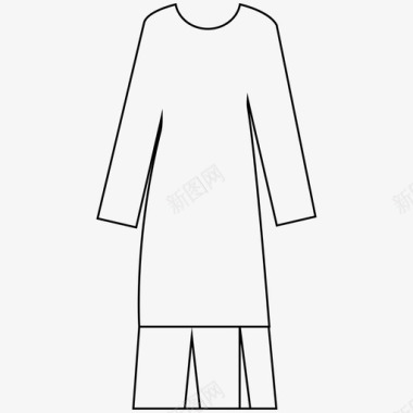 服装图标穆斯林服装服装女孩图标图标