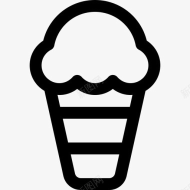 冰淇淋食品12黑色图标图标