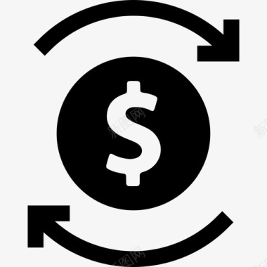 美元符号电子商务系列纯色图标图标