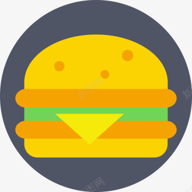 食物汉堡食物9平淡图标图标