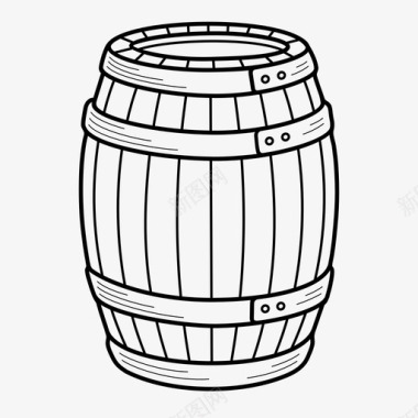 红酒木桶木桶啤酒威士忌图标图标