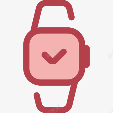 智能手表创业和新业务4红色图标图标