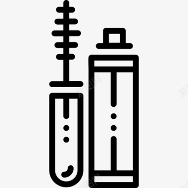 粉底液化妆品睫毛膏涂抹器美容图标图标