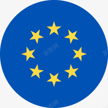 圆形时间轴欧盟各国国旗圆形图标图标