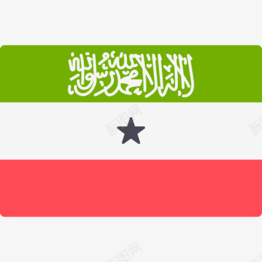 索马里兰国际旗帜长方形图标图标