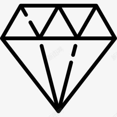 钻石时髦风格直线型图标图标