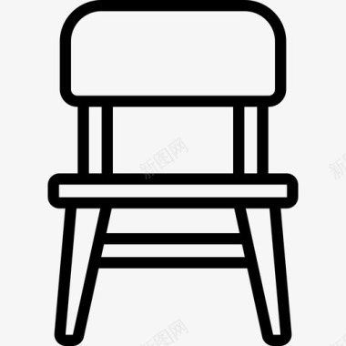 椅子幼儿园元素直线型图标图标