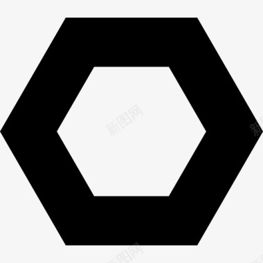 六边形六边形形状符号和形状图标图标