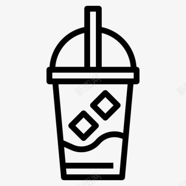 冰咖啡咖啡店冷饮图标图标