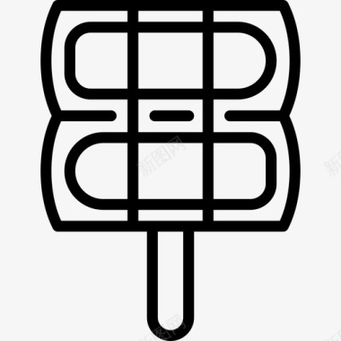 飞机线性图标烧烤架烧烤线工艺线性图标图标