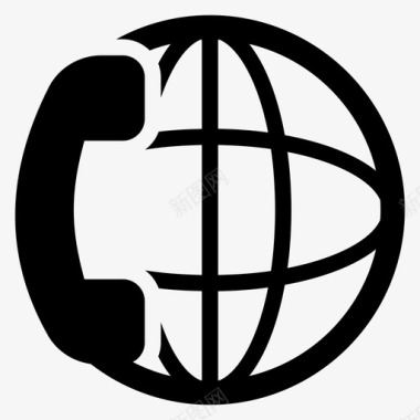 全球通讯电话会议全球商务图标图标