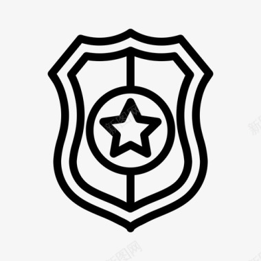 警徽正义法律图标图标