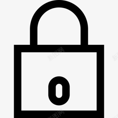 QQ导航锁定安全网络导航线性图标图标