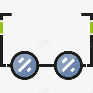 漫画眼镜眼镜返校2正色图标图标